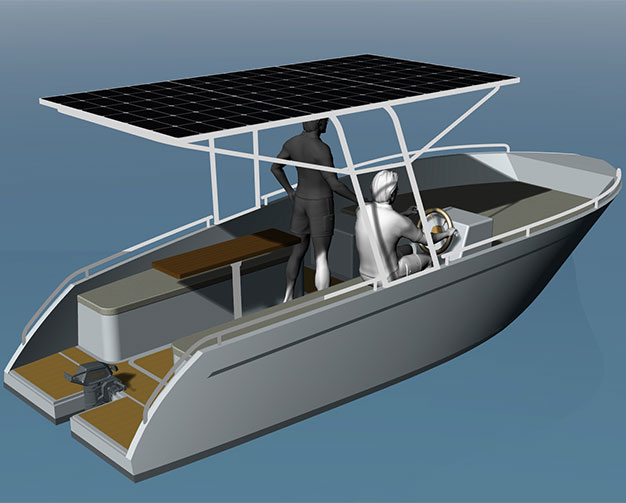 Electric and solar boat rental